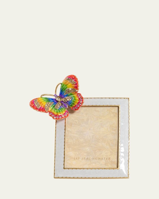 Rainbow Butterfly Frame, 3" x 4"